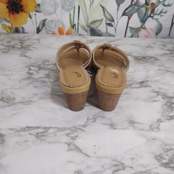 White Mt Chunky Wedge Sandals Leather Multicolor Straps Plataform‎ Slip On  9M - Picture 3 of 10